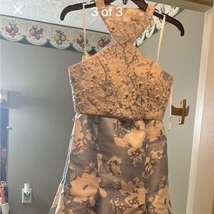 Elegant Floral Halter Dress